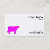 Magenta Koe Symbool - wit Visitekaartje (Achterkant)