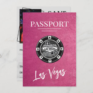 Magenta Las Vegas Passport Bewaar de datum Save The Date