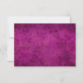 Magenta Leaf RSVP Kaartje (Achterkant)