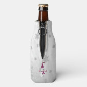 Magenta Leuke Sneeuwman Fles Koeler (Fles Achterkant)