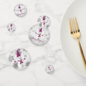 Magenta Leuke Sneeuwman Tafel Confetti (Groep)