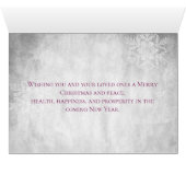 Magenta Leuke Sneeuwman Vakantie Groet Kaart (Binenzijde Horizontaal (Onderkant))