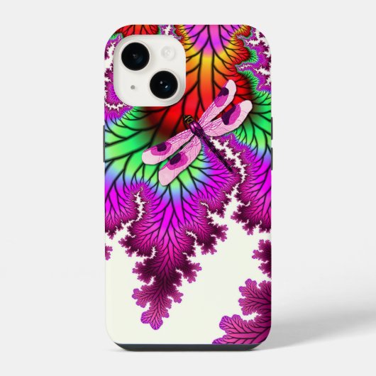 Magenta Libel iPhone Hoesje (Achterkant)