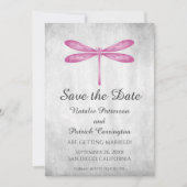 Magenta Libel Save the Date Uitnodiging (Voorkant)