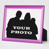 Magenta Lijst Uw Foto 8 x 10 Horizontale Plaque Fotoplaat (Zijkant)