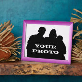Magenta Lijst Uw Foto 8 x 10 Horizontale Plaque Fotoplaat (Zijkant)