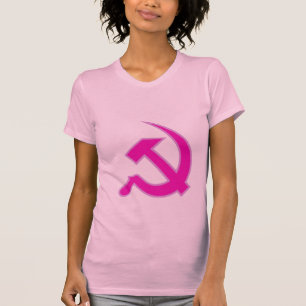 Magenta & Lila hamer & Sickle voor vrouwen T-shirt