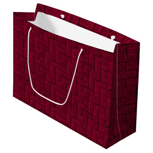 Magenta Lincoln Logs Gift Bag Groot Cadeauzakje (Voorkant Gekanteld)