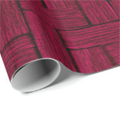Magenta Lincoln Logs Wrapping Paper Cadeaupapier (Rol Hoek)