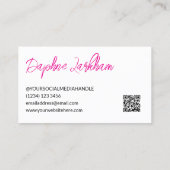 Magenta Lines de Code QR van het Manuscript van de Visitekaartje (Achterkant)