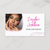 Magenta Lines de Code QR van het Manuscript van de Visitekaartje (Voorkant)