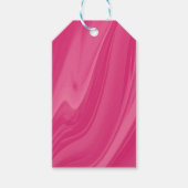 Magenta Liquid Marble Background Cadeaulabel (Voorkant)