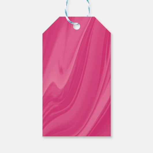 Magenta Liquid Marble Background Cadeaulabel (Voorkant)
