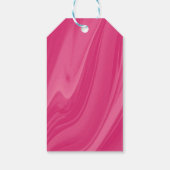 Magenta Liquid Marble Background Cadeaulabel (Achterkant)