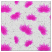 Magenta Lotus Flower Pattern met Grey Net Stof (Close Up)