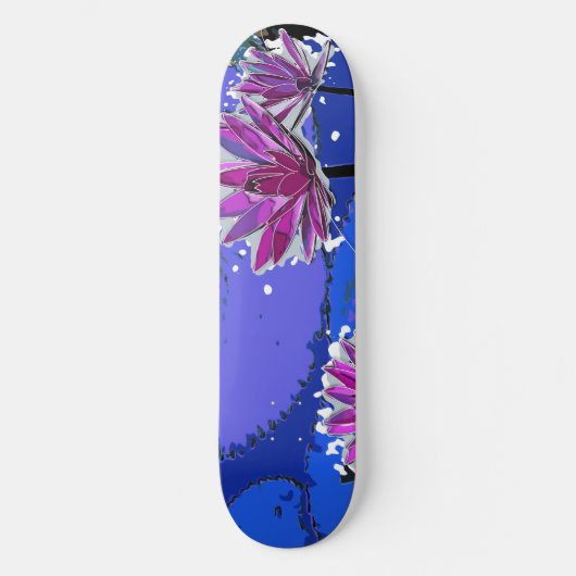 Magenta Lotus Flower Persoonlijk Skateboard (Voorkant)