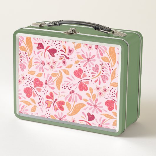 Magenta Love & Butterflies_02 Valentijn Lunch Box (Voorkant)