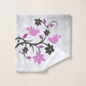 Magenta Lovebird Bath Towel Set Bad Handdoek (Wasdoekje)