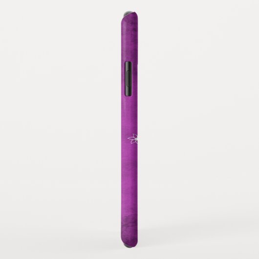 Magenta Lovebird Floral Vine iPhone Case (Achterkant/rechts)