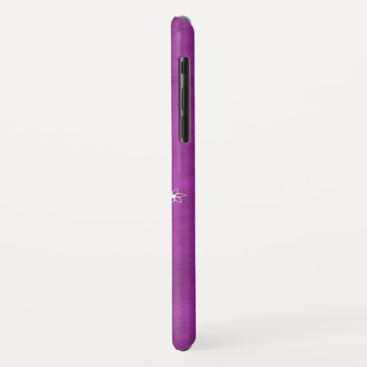 Magenta Lovebird Floral Vine iPhone Case (Achterkant/links)