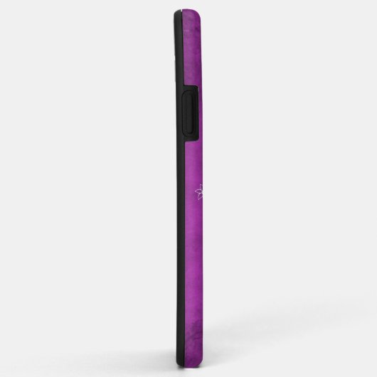 Magenta Lovebird Floral Vine iPhone Case (Achterkant/rechts)