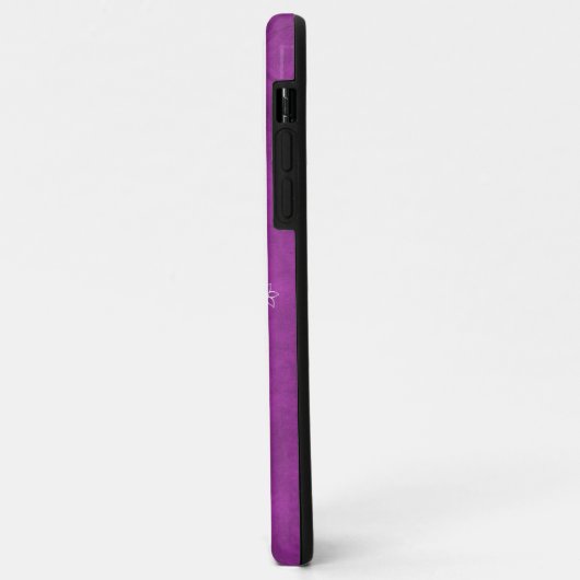 Magenta Lovebird Floral Vine iPhone Case (Achterkant/links)