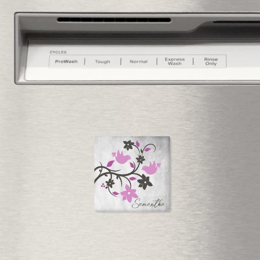 magenta Lovevogels, aangepast magneet (Insitu (Vaatwasser))