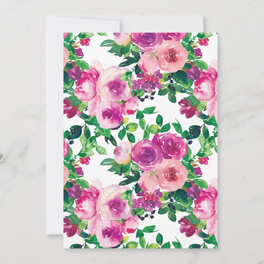 Magenta (Magenta)-pluis voor paren met moderne Wat Kaart (Achterkant)