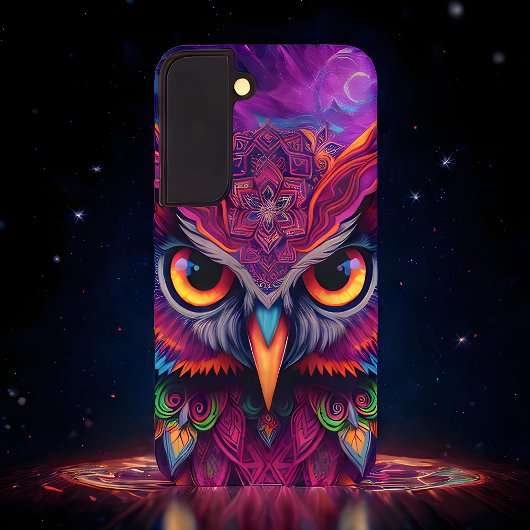 Magenta Magic Owl Samsung Galaxy Hoesje