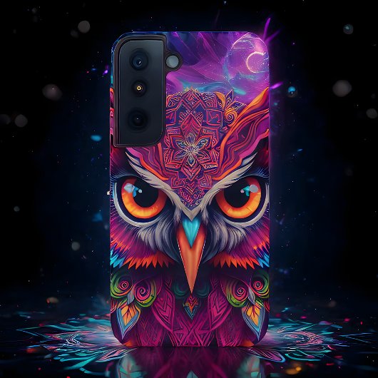 Magenta Magic Owl Samsung Galaxy Hoesje