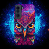 Magenta Magic Owl Samsung Galaxy Hoesje