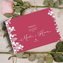 Magenta Maid of Honor proposal Botanical Lijst