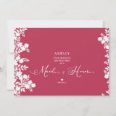 Magenta Maid of Honor proposal Botanical Lijst (Voorkant)