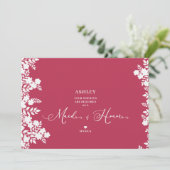 Magenta Maid of Honor proposal Botanical Lijst (Staand voorkant)