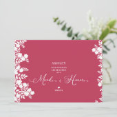 Magenta Maid of Honor proposal Botanical Lijst (Staand voorkant)