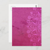 Magenta Mandala Zen Rustic Body Mind Spirit Briefkaart (Voorkant / Achterkant)