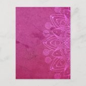 Magenta Mandala Zen Rustic Body Mind Spirit Briefkaart (Voorkant)