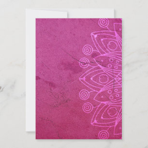 Magenta Mandala Zen Rustic Body Mind Spirit Kaart