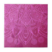 Magenta Mandala Zen Rustic Body Mind Spirit Tegeltje (Voorkant)