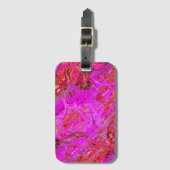 Magenta Marble Swirl Bagagelabel (Voorkant (verticaal))