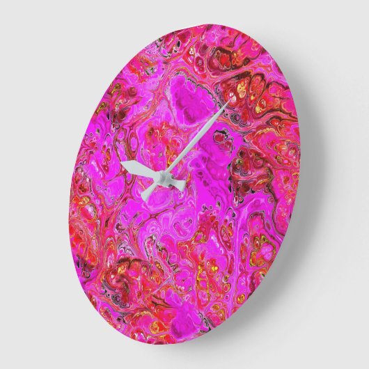 Magenta Marble Swirl Wall klok (Hoek)