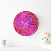 Magenta Marble Swirl Wall klok (Huis)