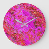 Magenta Marble Swirl Wall klok (Voorkant)