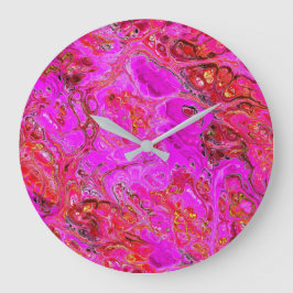Magenta Marble Swirl Wall klok