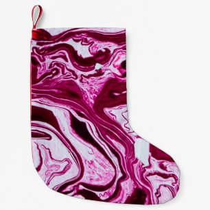 Magenta marble texture kleine kerstsok