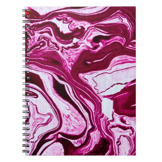 Magenta marble texture notitieboek (Voorkant)