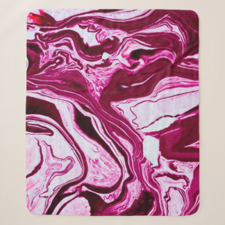 Magenta marble texture sherpa deken