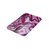Magenta marmeren textuur: Abstracte vloeibare kuns Badmat (Gekanteld)