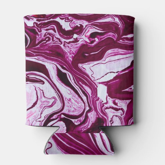 Magenta marmeren textuur: Abstracte vloeibare kuns Blikjeskoeler (Achterkant)