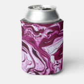 Magenta marmeren textuur: Abstracte vloeibare kuns Blikjeskoeler (Blikje Achterkant)